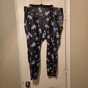 Torrid Black and Purple Starry Leggings